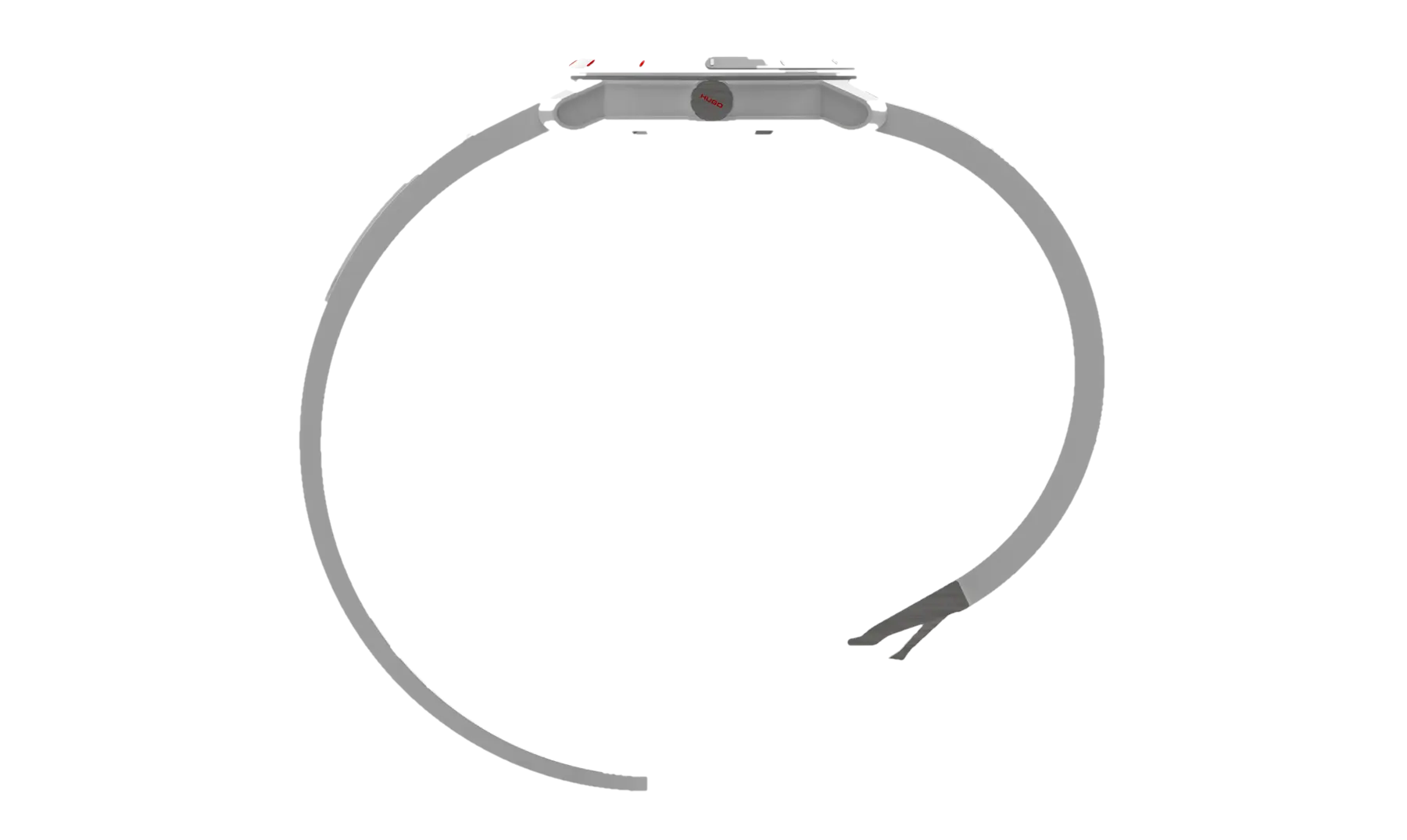 Side profile with the strap open in a ring