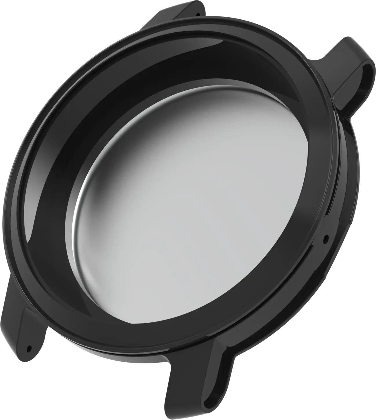 Bare black case showing integrated lugs