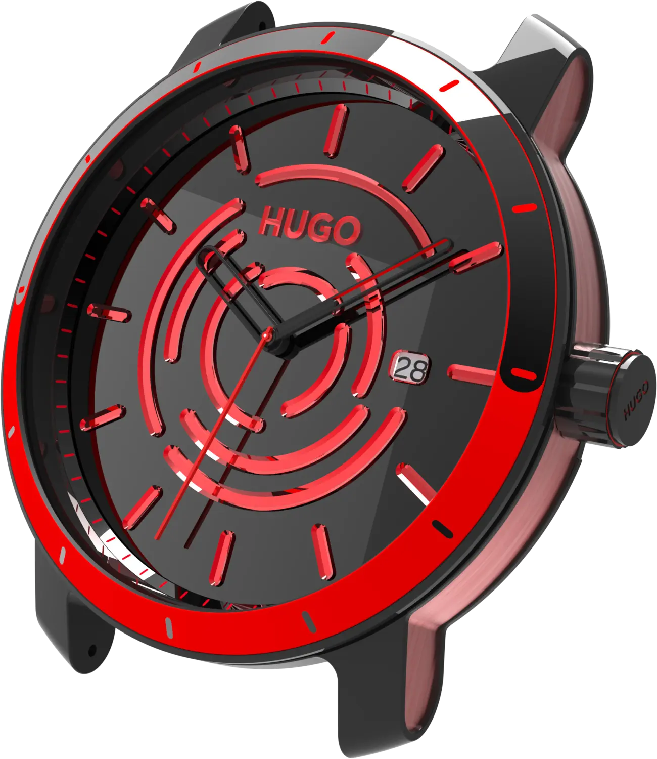 The assembled watch head