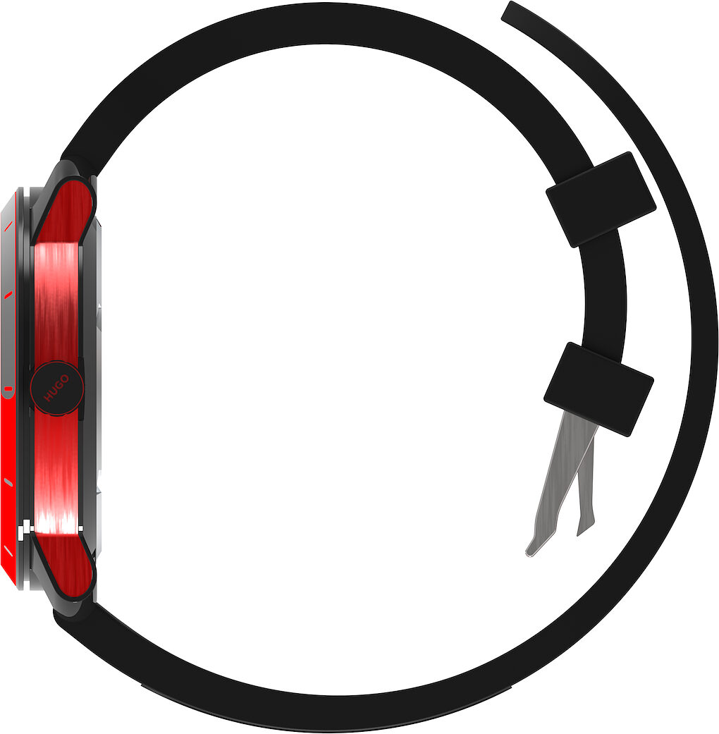 Side profile showing case thickness and crown