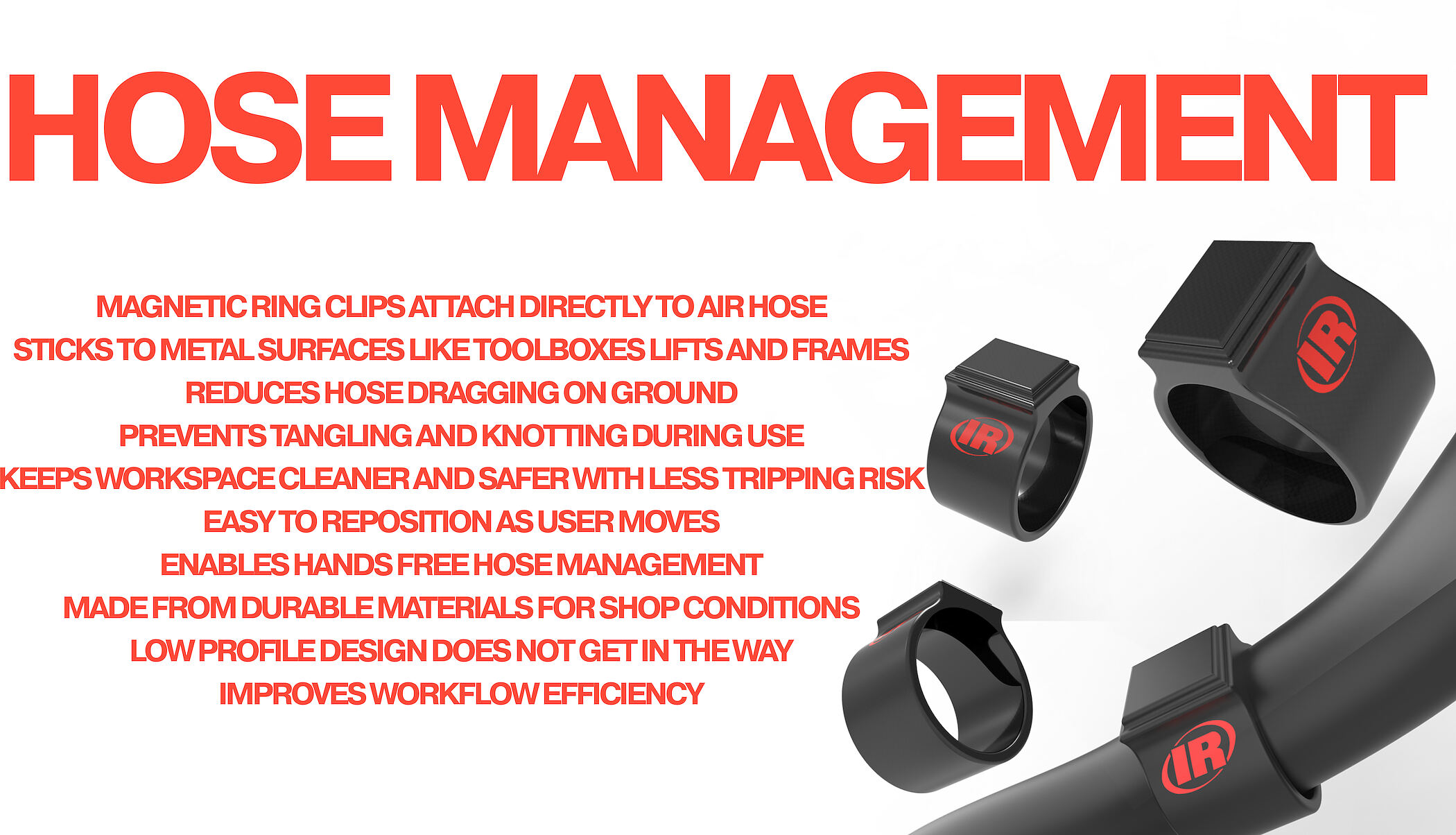 Magnetic hose ring clips concept